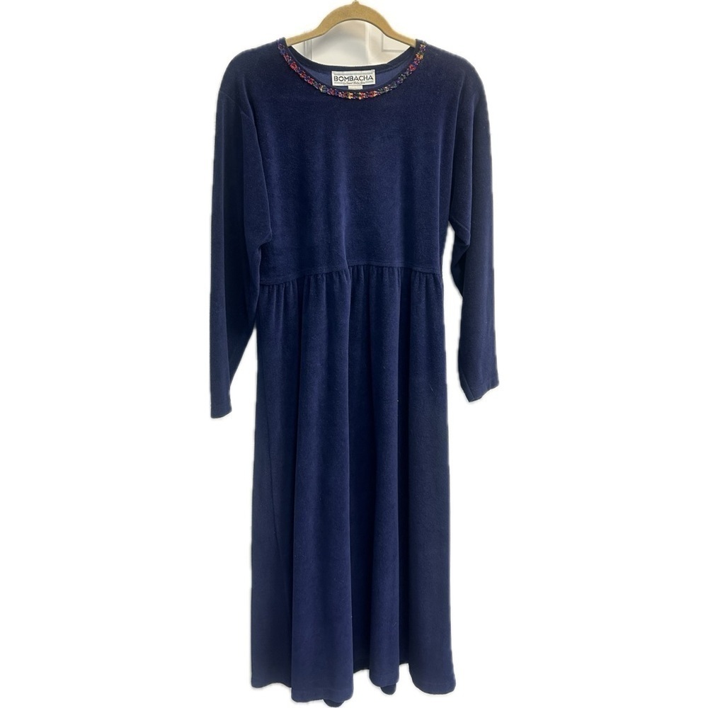 Sweet Baby Jane Bombacha Floral LS Navy Dress Size M